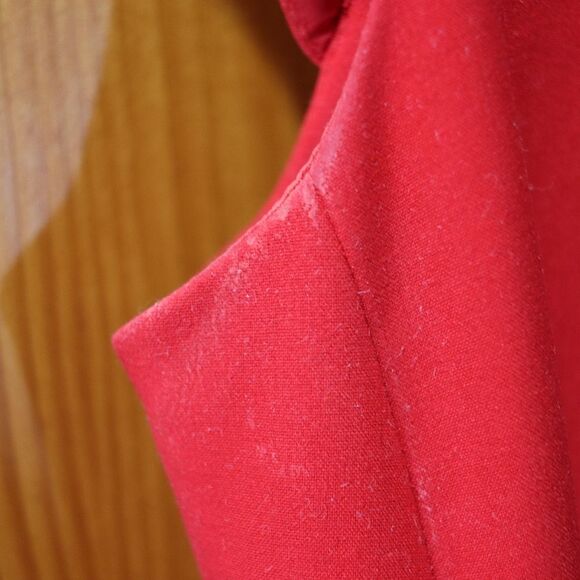 Calvin Klein Red Faux Wrap Dress Sleeveless Career Professional Office Dress 10 - Picture 5 of 14